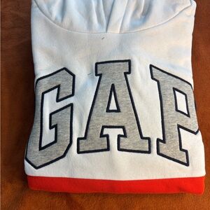 GAP White Hoodie with Red Trim
